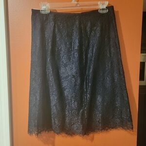 Liz Claiborne Black Lace A-Line Skirt